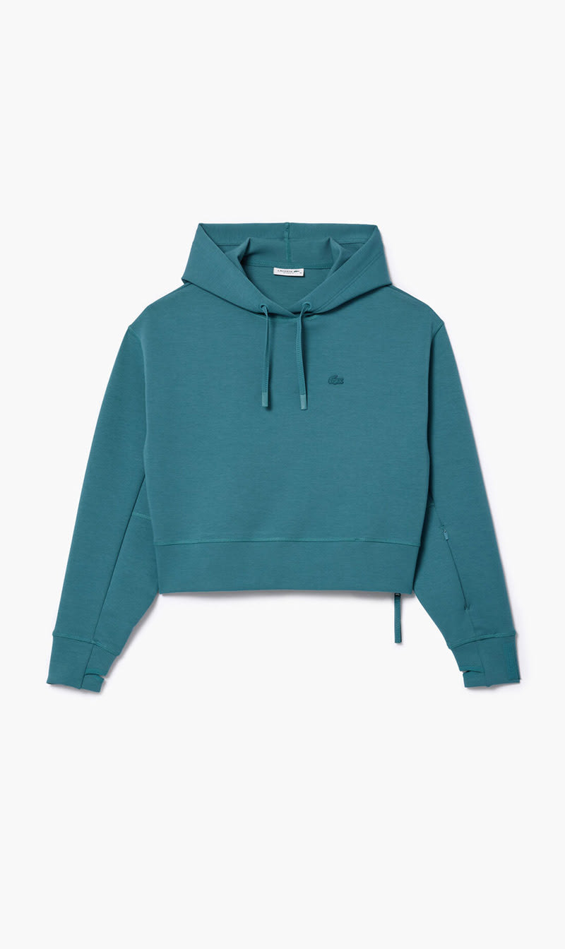 

Lacoste Blue Short Cut Cotton Hoodie for Women | The Deal Outlet