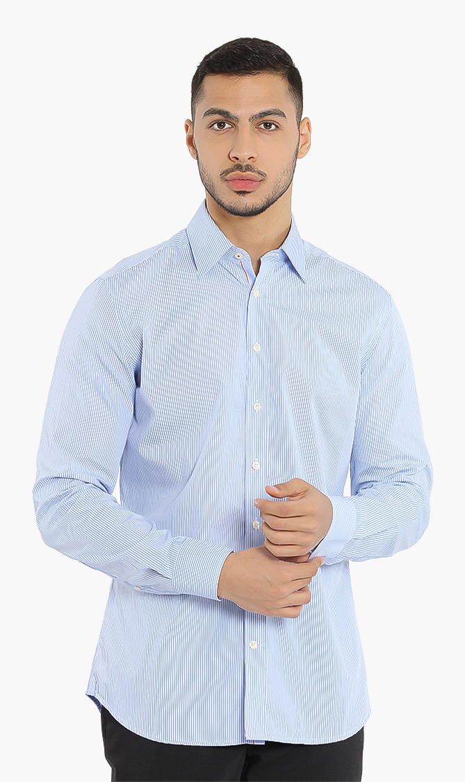 

Hackett London Bengal Engineered Stripe Kensington Slim Fit Shirt