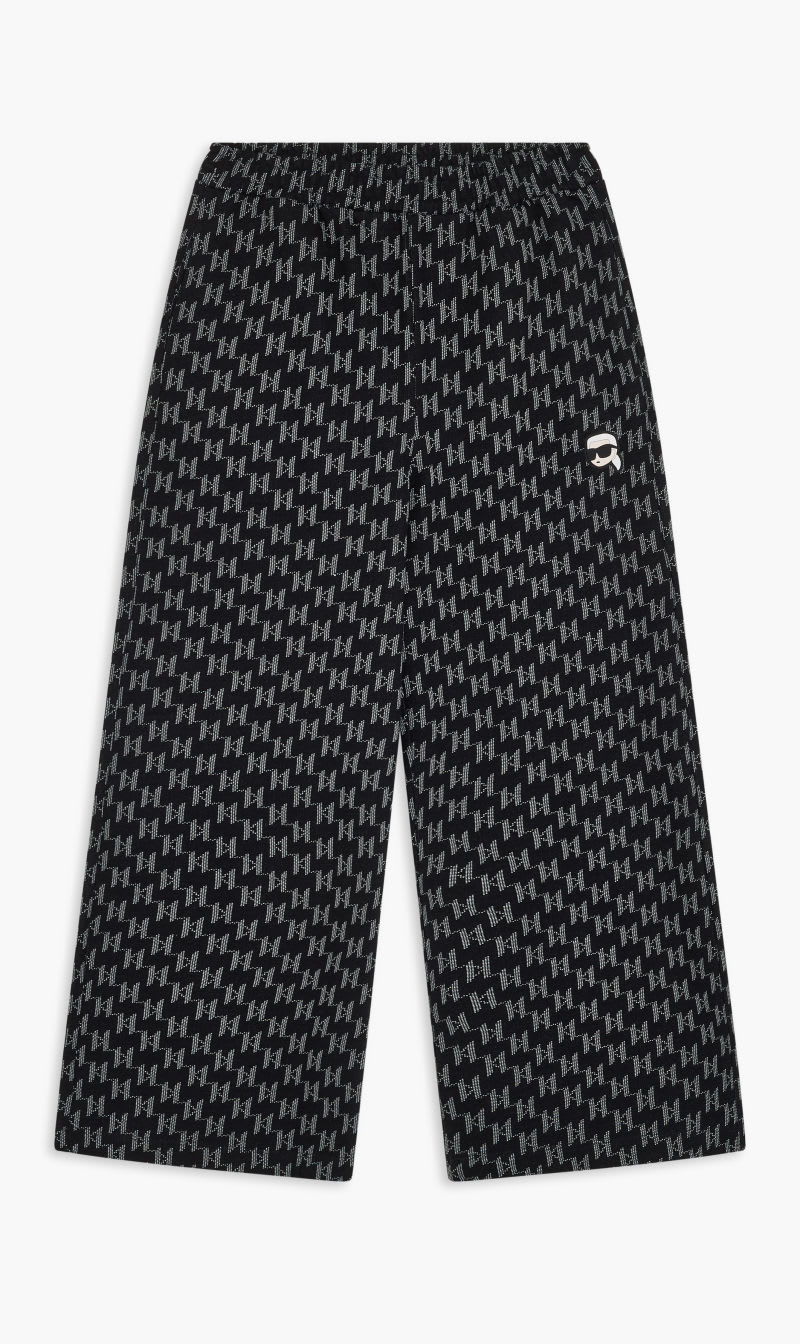 

Karl Lagerfeld Black Jacquard Logo Culottes for Women | The Deal Outlet