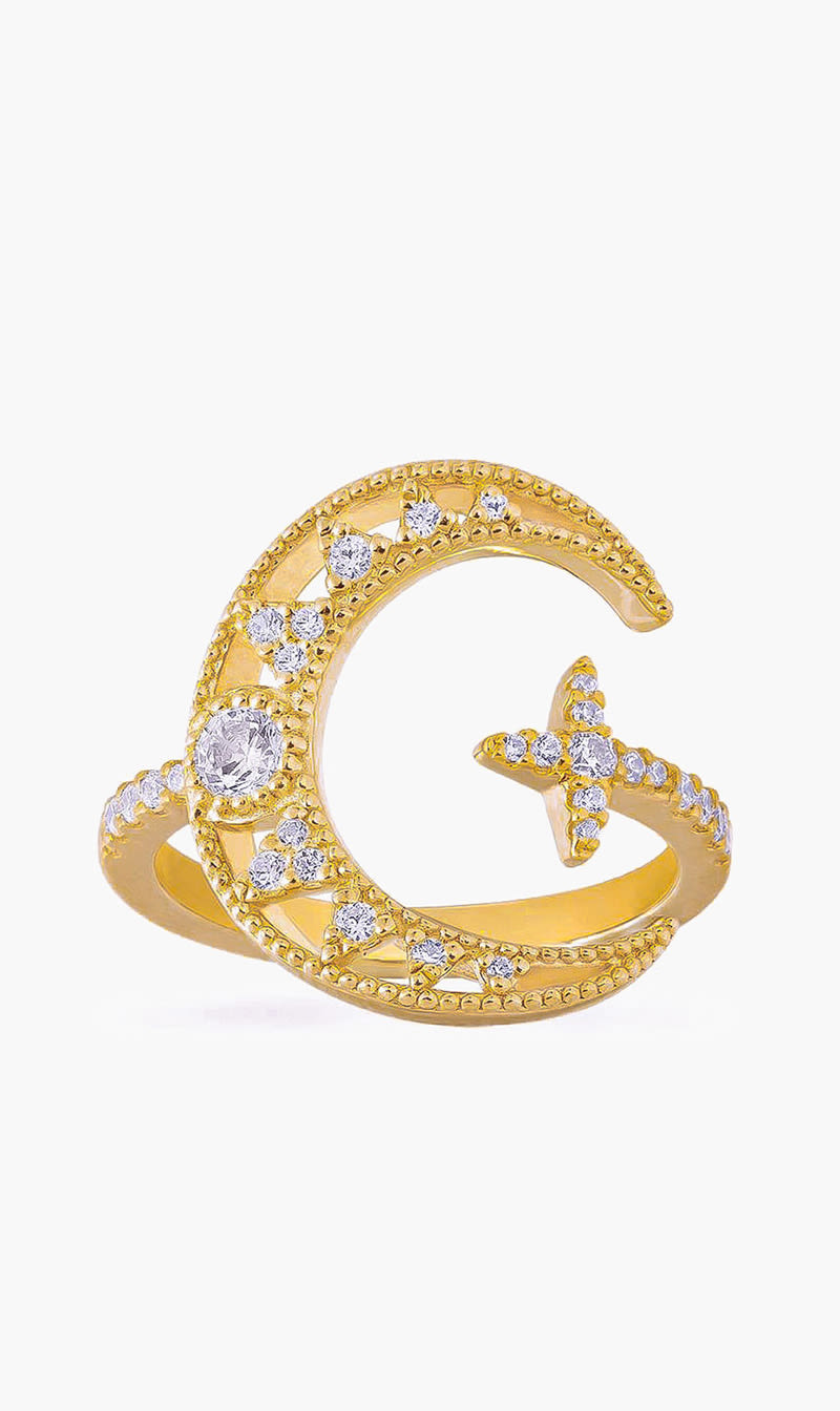 

Apm Moon Open Ring - Yellow Silver
