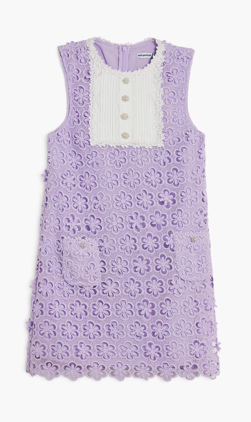 

Self-portrait Purple Lilac Floral Lace Dress for Kids | The Deal Outlet