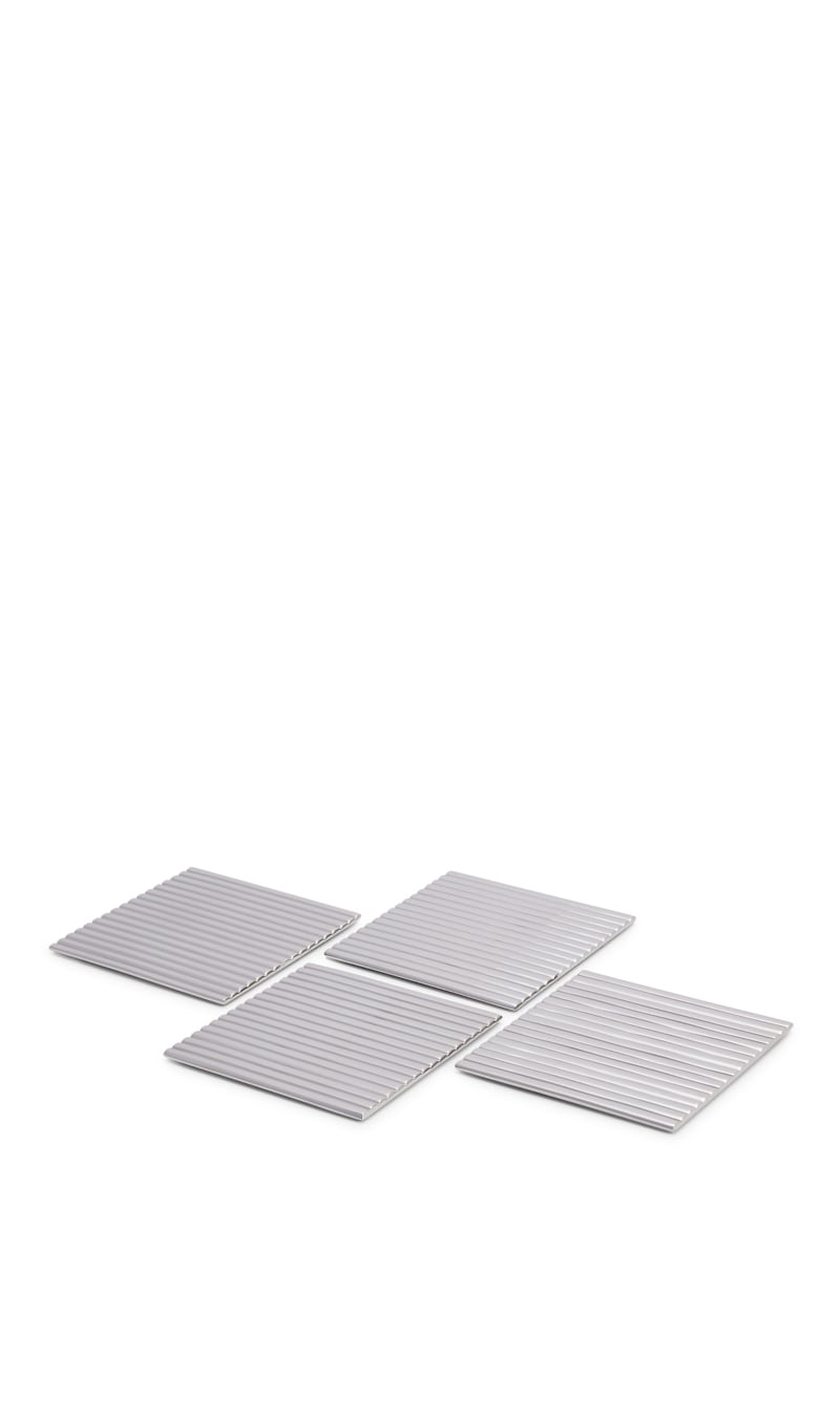 

Thorpe Coasters Set Of 4, Silver