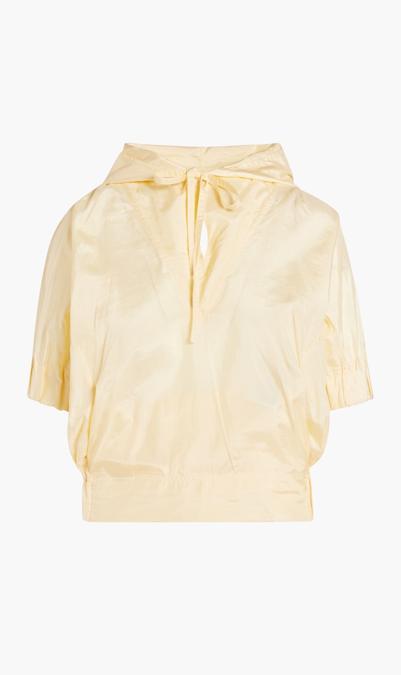 

Jil Sander Beige Sheer A Line Short Sleeve Jacket for Women | The Deal Outlet