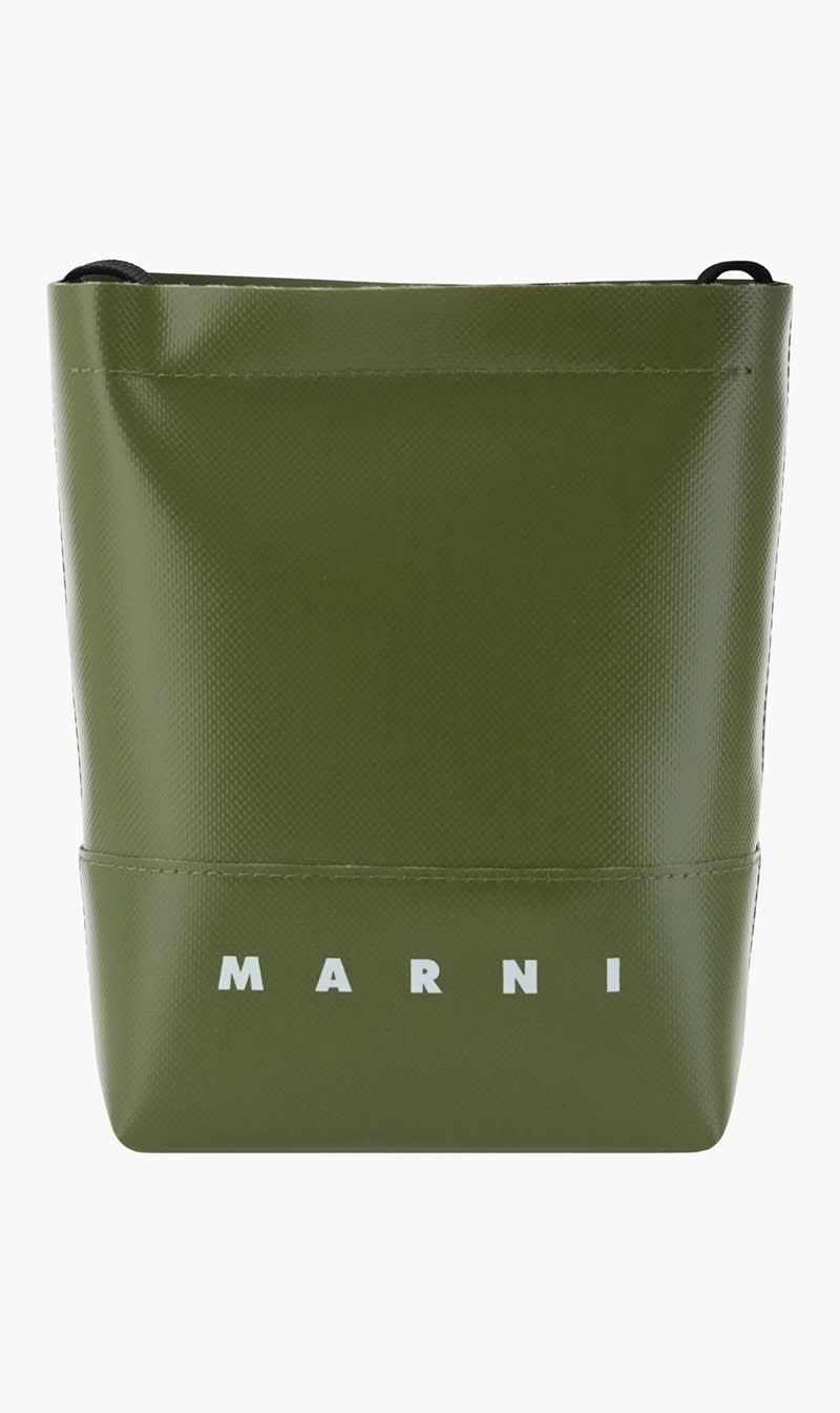 

Marni Green Coated Canvas Crossbody Bag for Men | The Deal Outlet