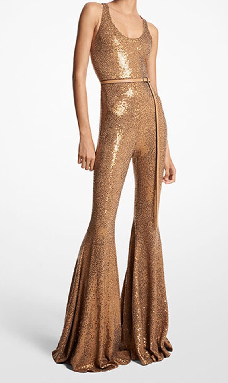 

Michael Kors Brown Hand Embroidered Jumpsuit for Women | The Deal Outlet
