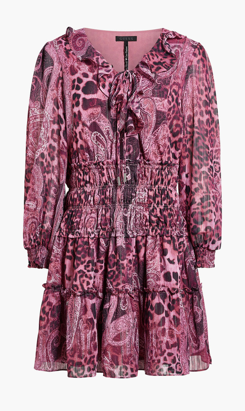 

Guess Multi-color Ls Lace Up Flared Lucy Dress for Women | The Deal Outlet