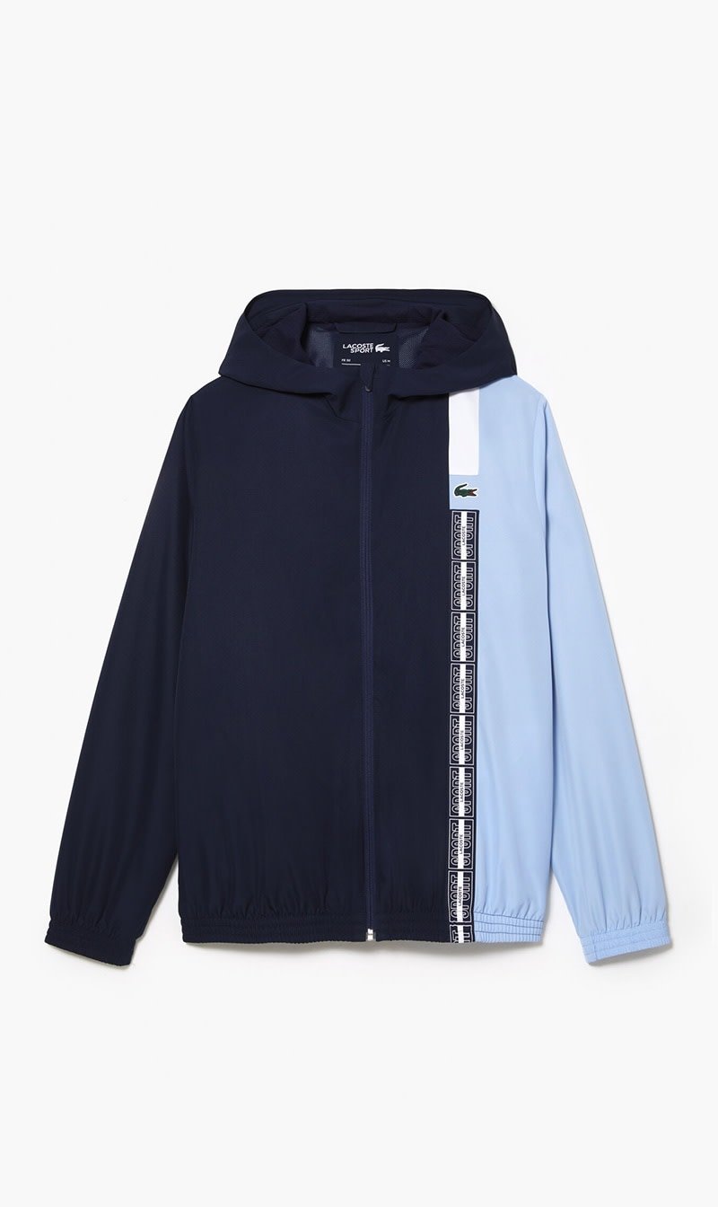 

Lacoste Blue Recycled Fiber Zipped Tennis Jacket for Men | The Deal Outlet
