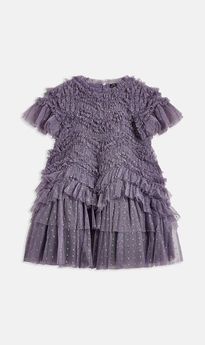 

Needle & Thread Purple Elia Kids Dress for Girls | The Deal Outlet