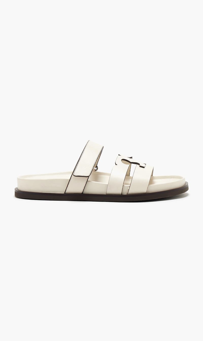 

Tory Burch White Ines Sport Slide Sandals for Women | The Deal Outlet