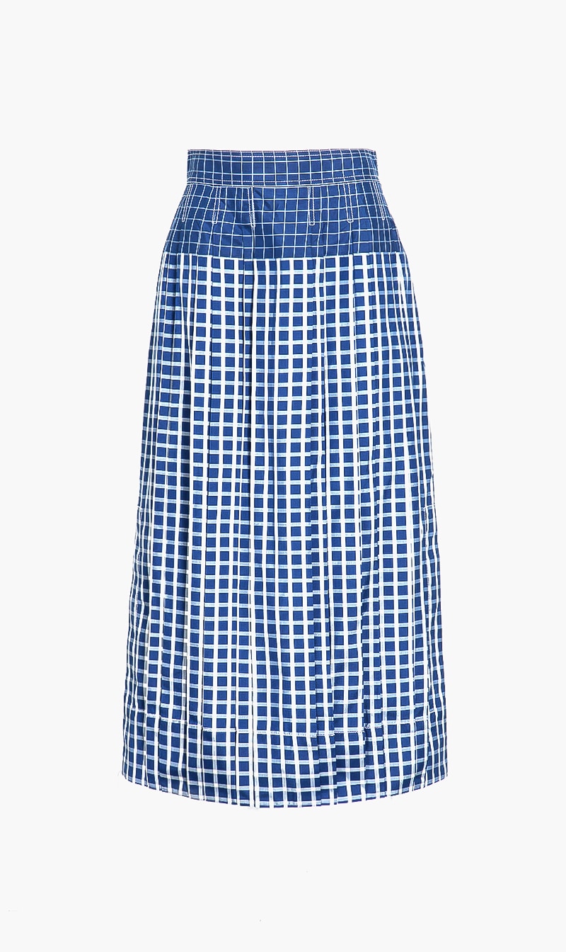 

Tory Burch Blue Silk Pleated Skirt for Women | The Deal Outlet