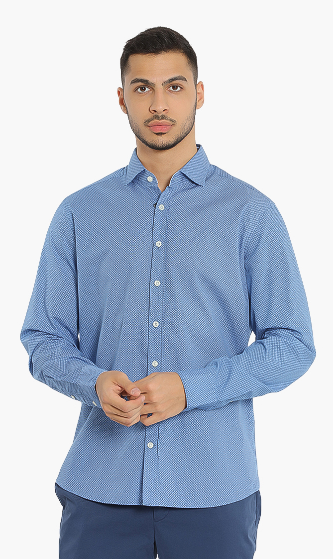 

Hackett London Mosaic Circle Print Kent Slim Fit Shirt