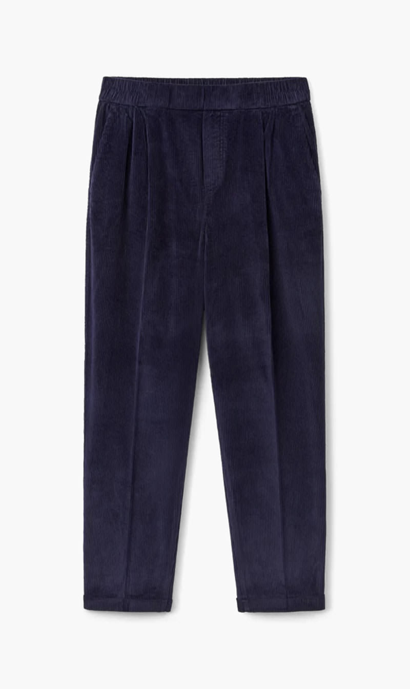 United Colors Of Benetton Blue Velvet Chino Trousers for Women