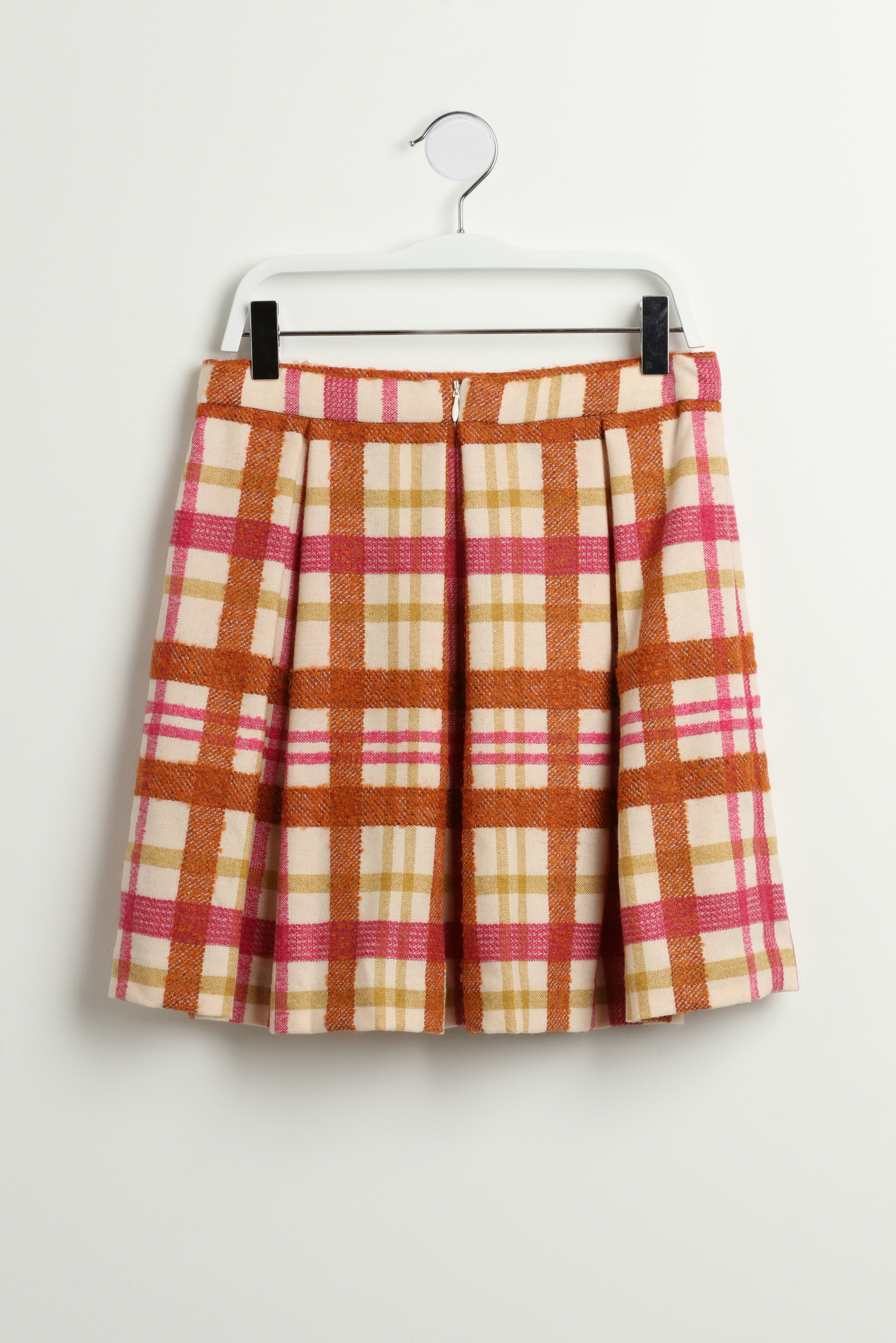 

Il Gufo Checkered Pleated Wool Skirt
