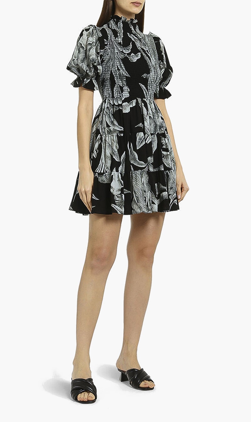 

Palm Print Mini Dress