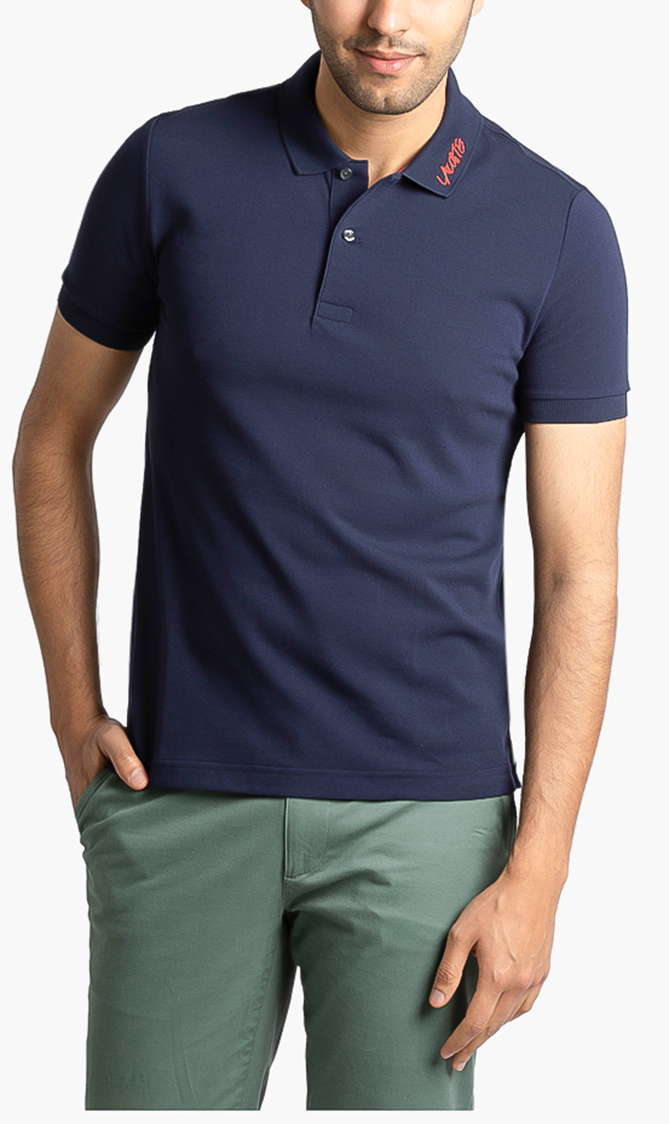 

Lacoste Embroidered Logo Navy Polo
