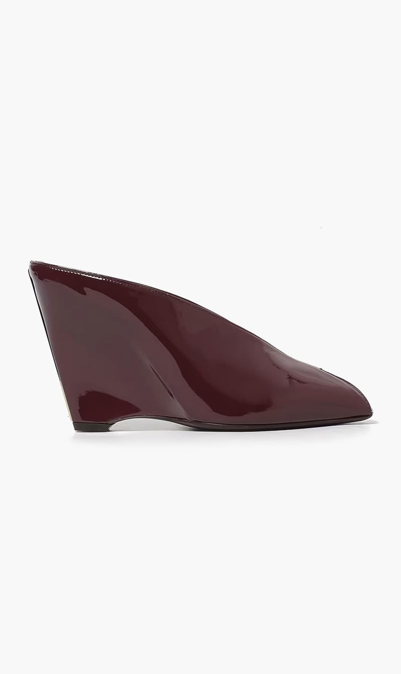 Red Ferragamo Black Alicia 95 Mules for Women