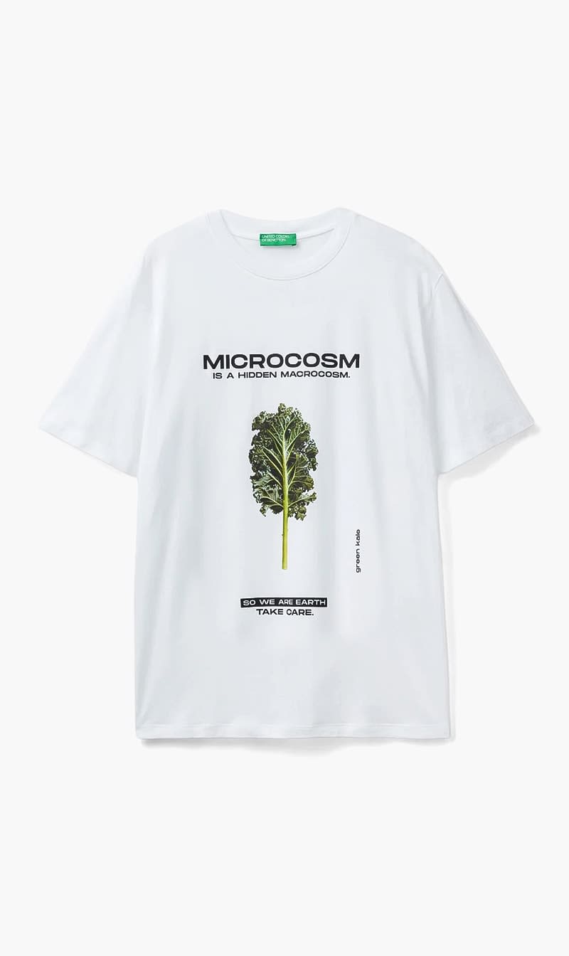 Beige United Colors Of Benetton White Pure Organic Cotton T-shirt for Men