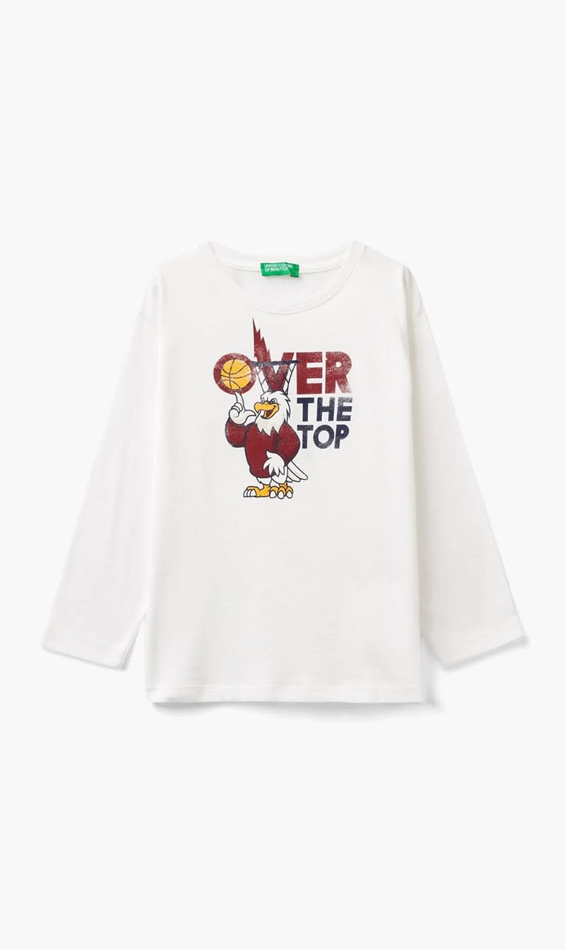 United Colors Of Benetton White Long Sleeve T-shirt