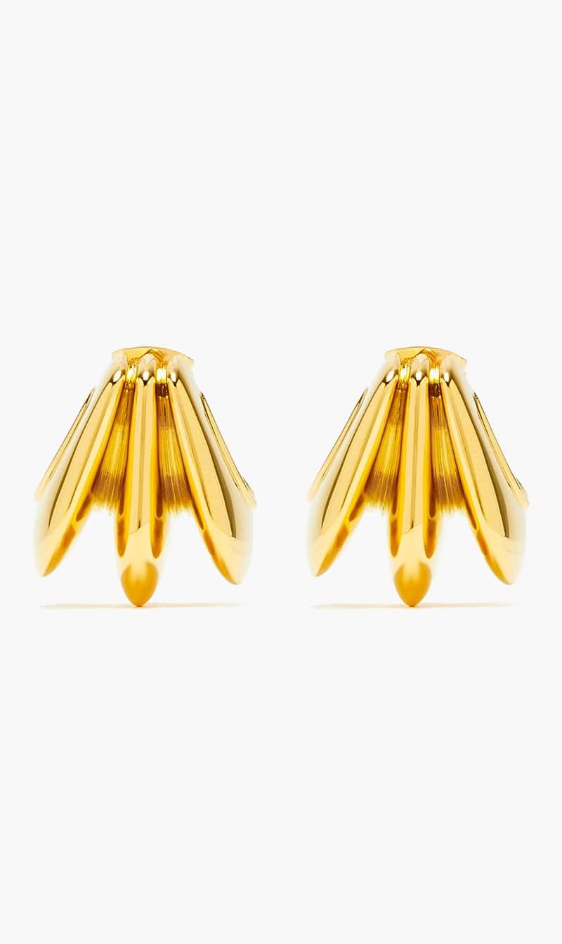 Missoma Gold Hera Dome Triple Ridge Hoop Earrings for Women
