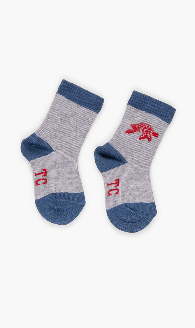 

Tartine Et Chocolat Socks With Embroidered Turtle Design