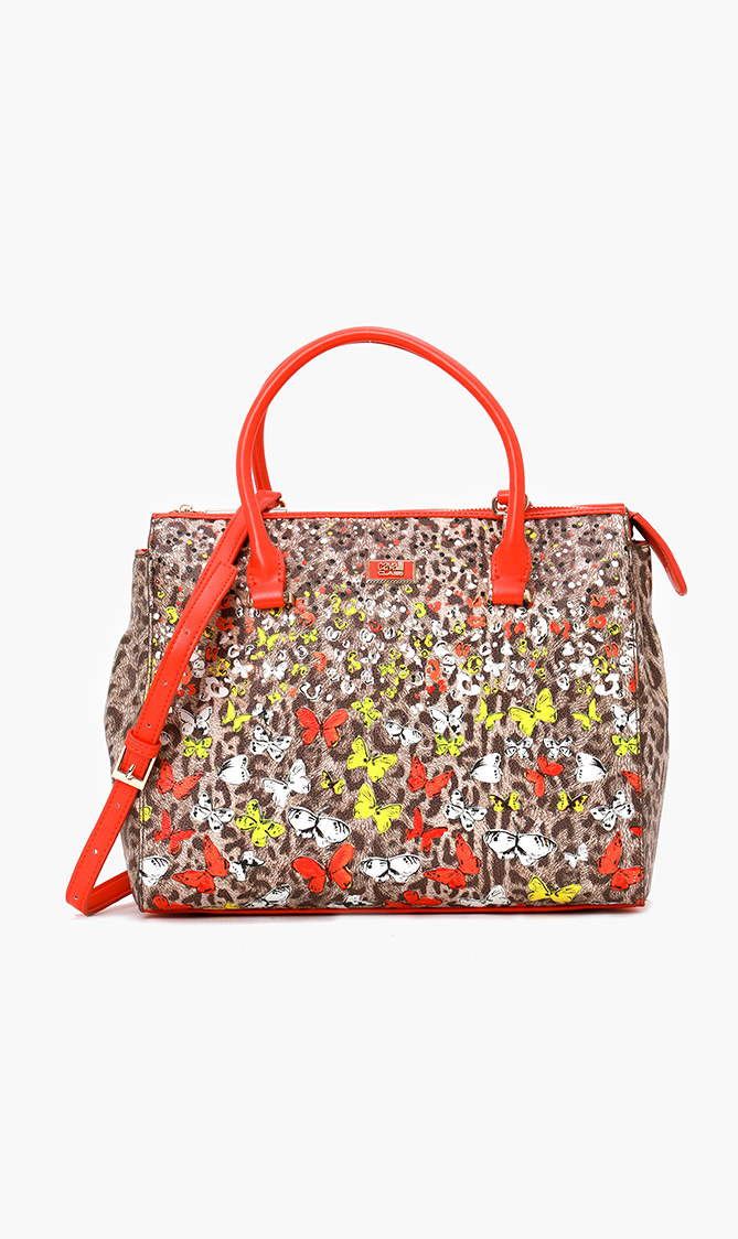 

Cavalli Class Euphoria Butterfly Print Tote Bag