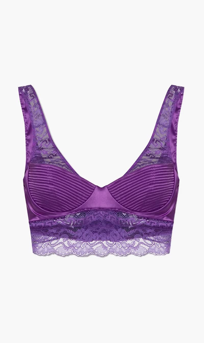 

Versace Purple Underwear Top Lace Greka Sakae + Satin Stretch Microdolly for Women | The Deal Outlet