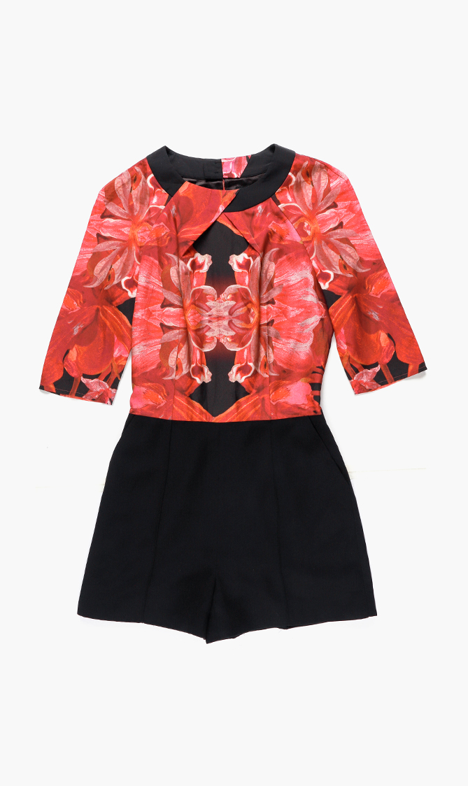 

Ted Baker Jordani Jungle Orchid Print Playsuit