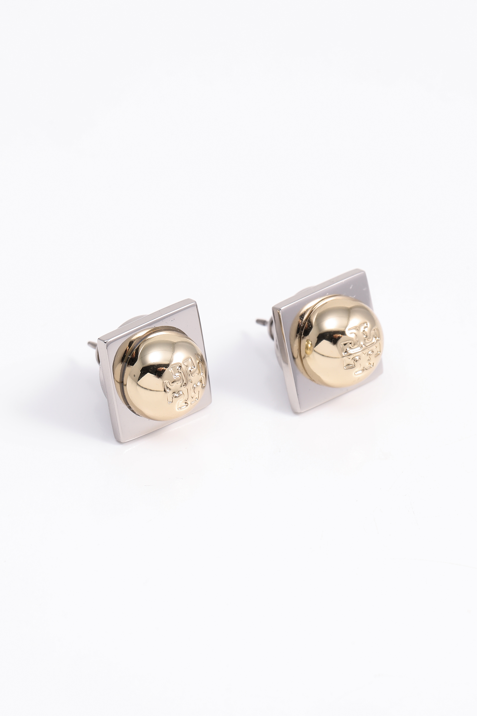 

Tory Burch Stacked Logo Stud Earrings