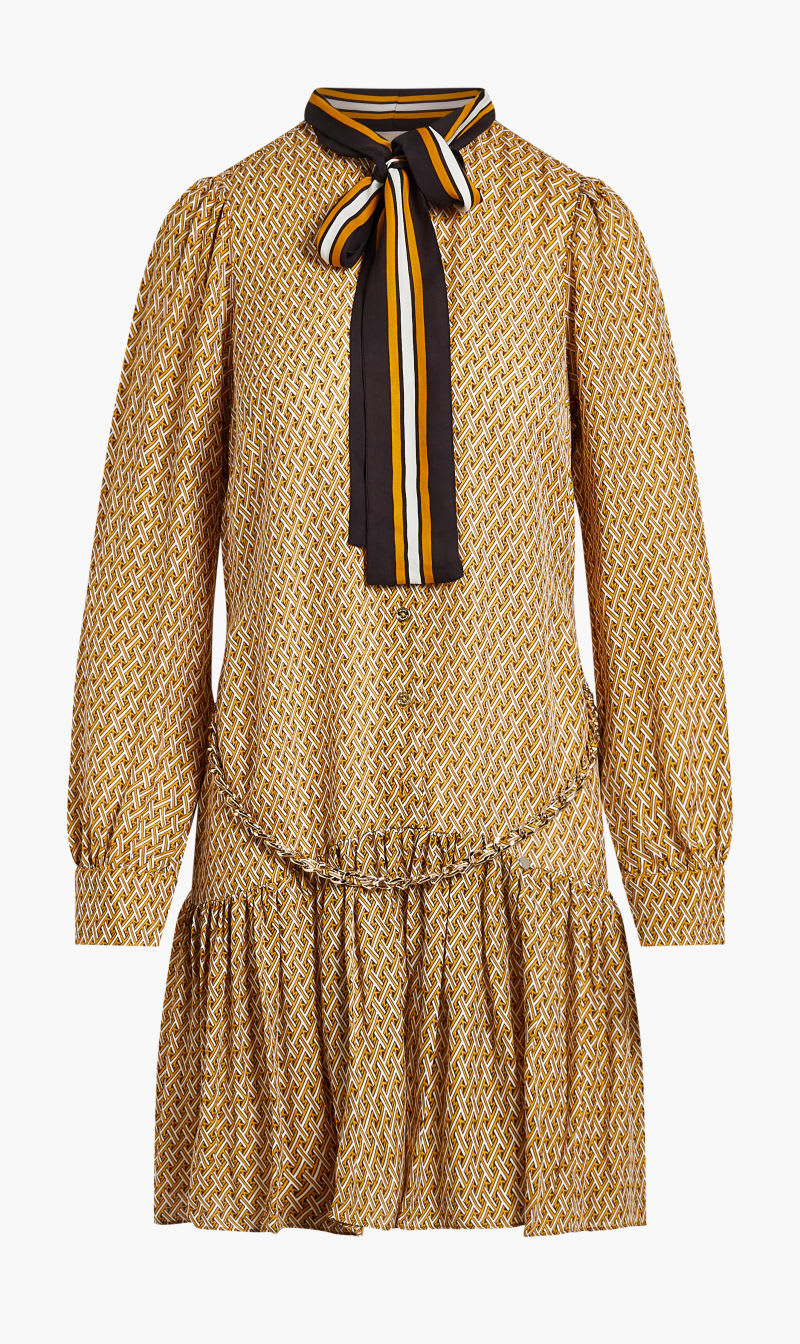 

Michael Kors Yellow Lattice Logo Bow Drs for Women | The Deal Outlet