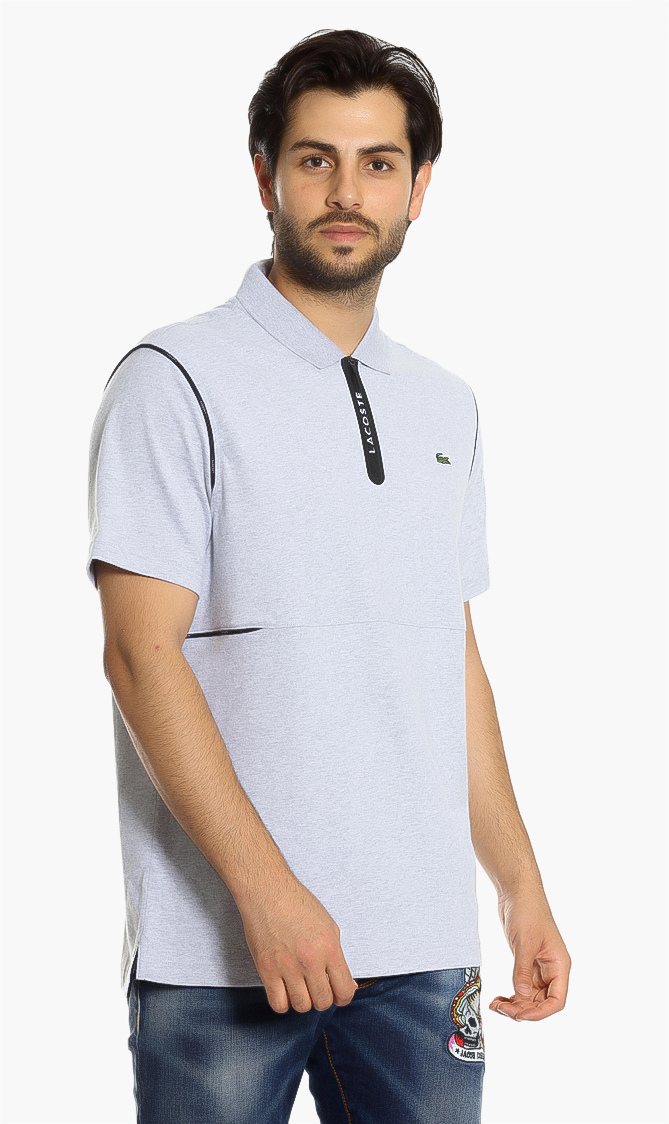 

Lacoste Sport Contrast Piping Polo Shirt, Grey