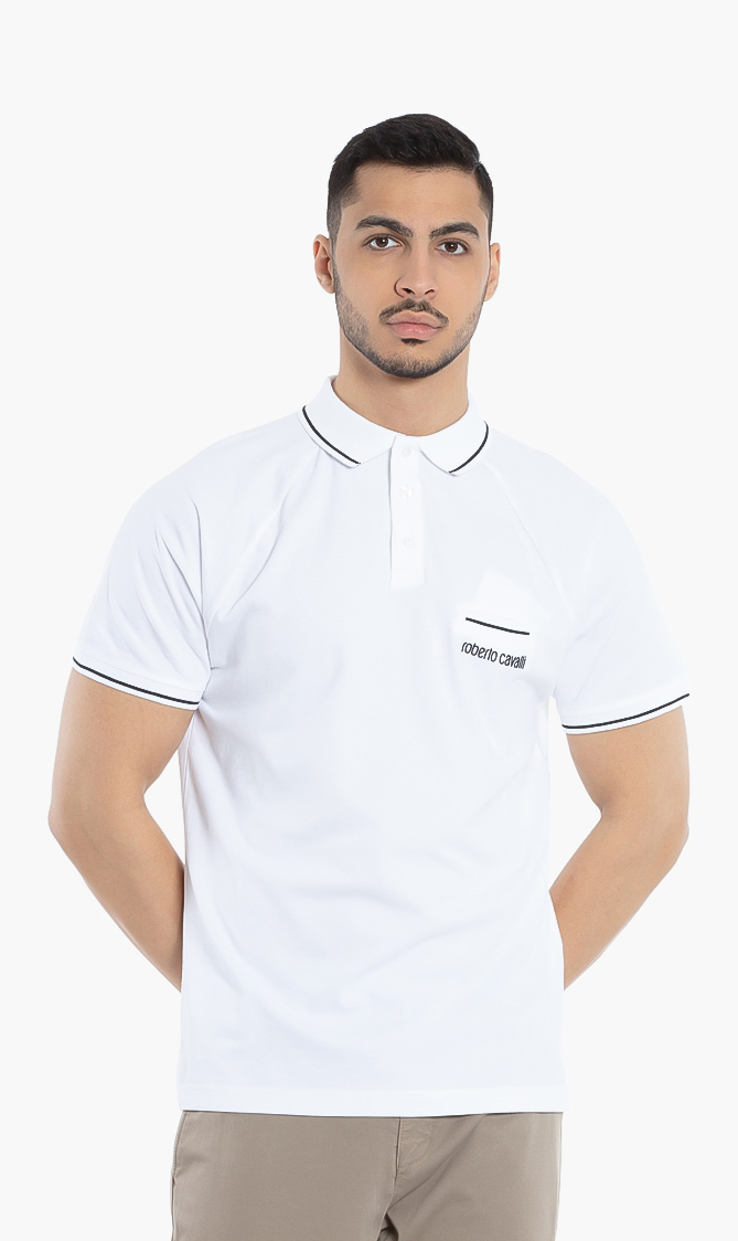 

Roberto Cavalli Logo Chest Pocket Polo Shirt