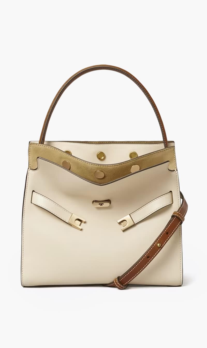 

Tory Burch Beige Small Lee Radziwill Bag for Women | The Deal Outlet