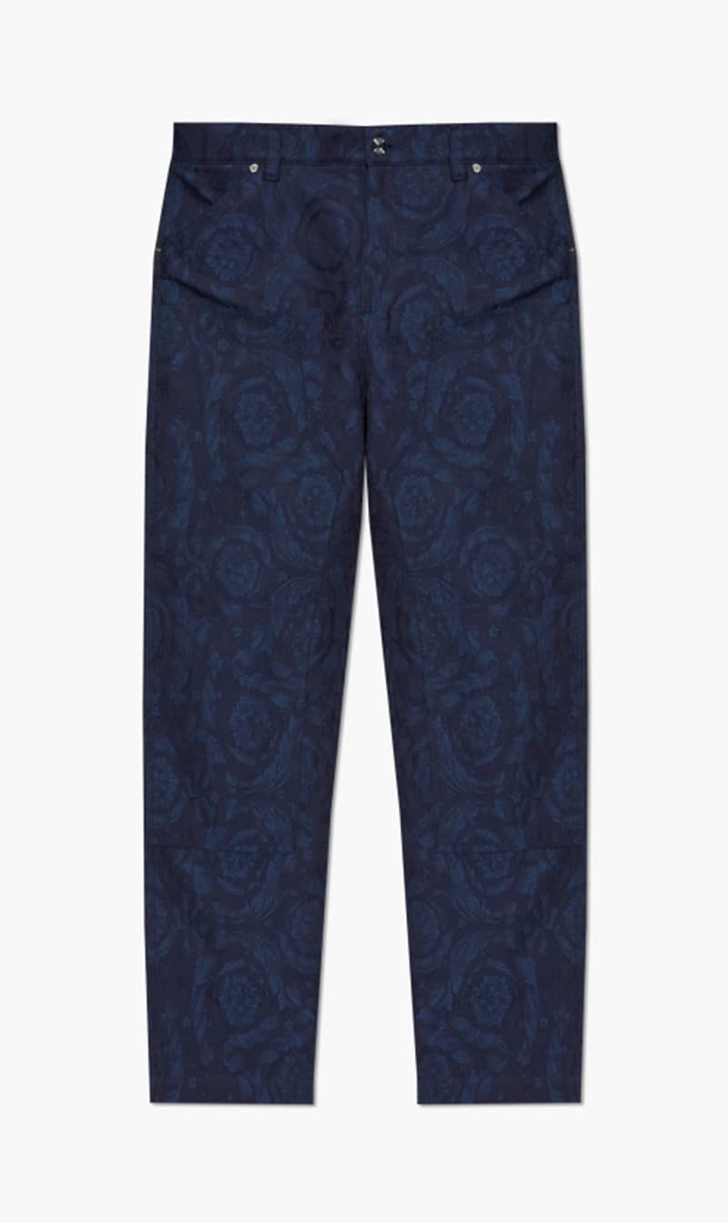 

Versace Blue Informal Pant Barocco Jacquard Cotton Fabric for Men | The Deal Outlet
