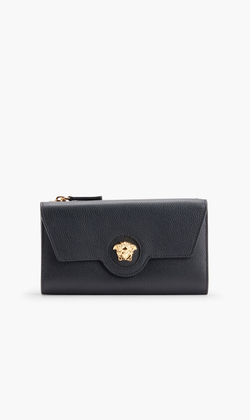 

Versace Black Long Wallet Envelope 3 Fold Medusa for Women | The Deal Outlet