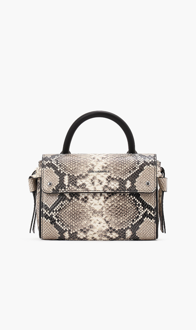 

Karl Lagerfeld Ikon Snake Skin Mini Top Handle