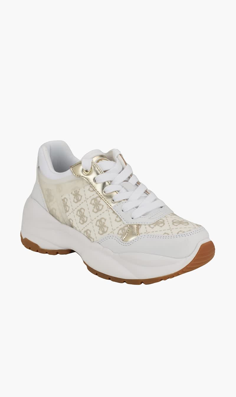 

Guess White 4g High Sole Sneakers for Women | The Deal Outlet