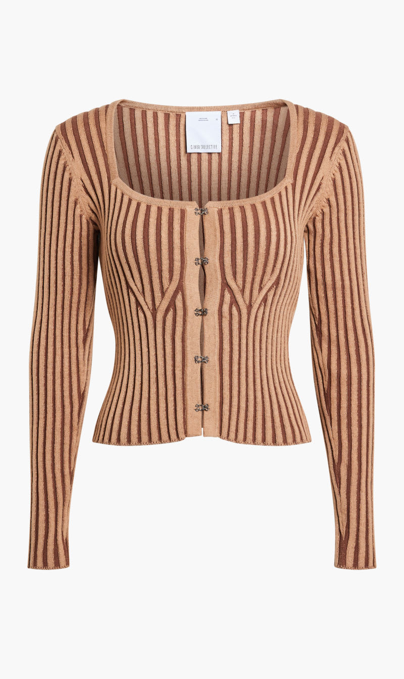 

Cmeo Collective Brown Ever After Knit Top for Women | The Deal Outlet