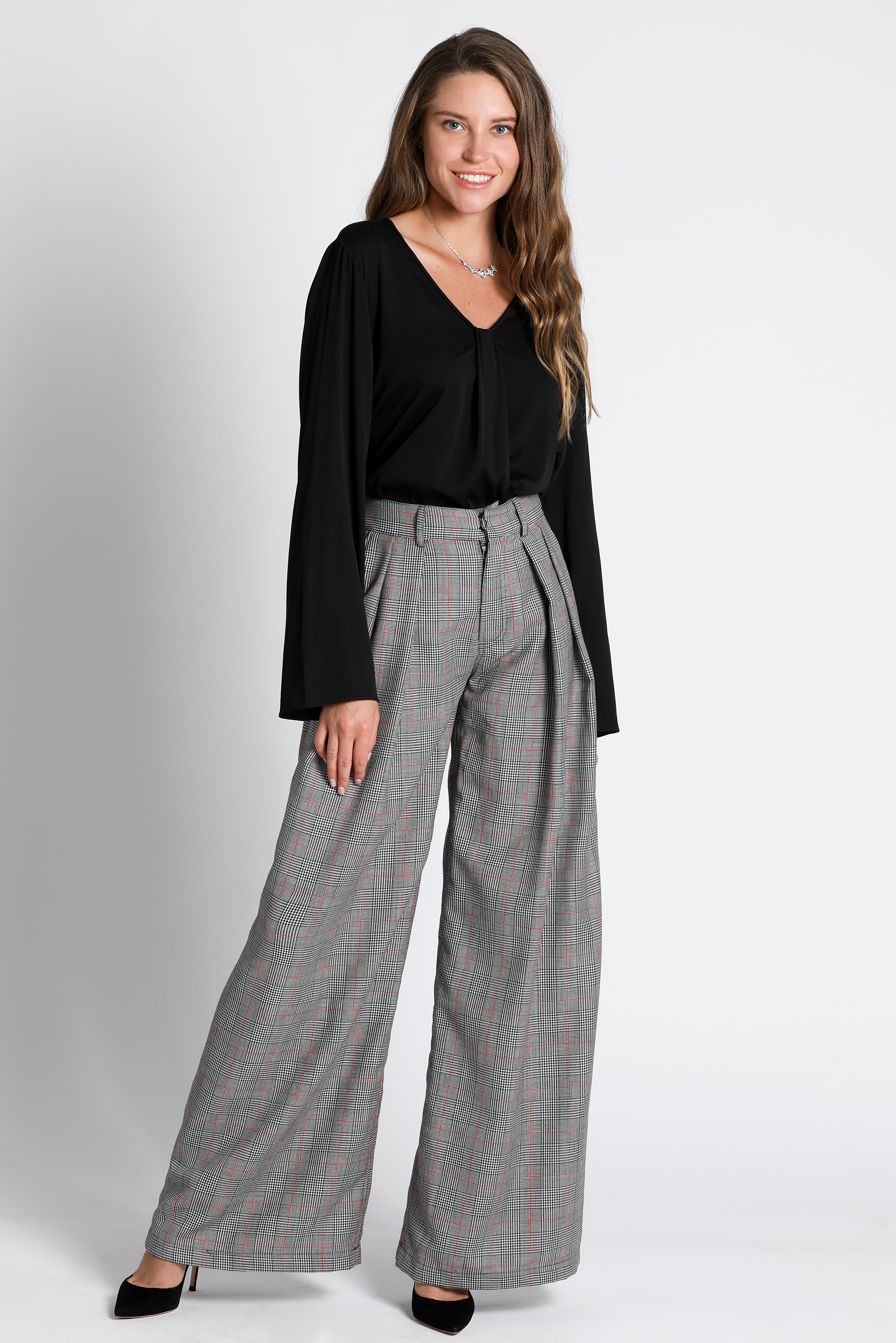 

Matthew Adams Dolan Pleated Checkered Pants