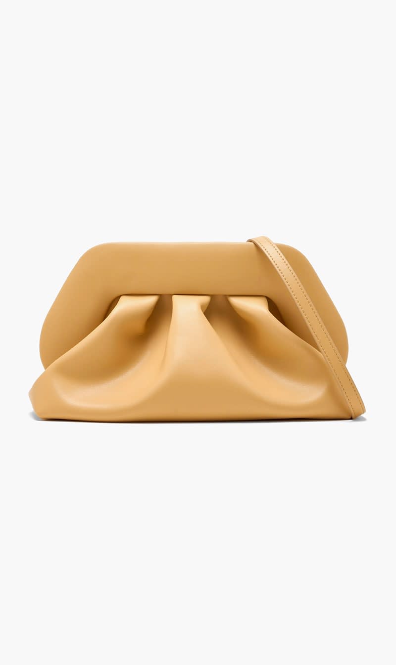 

The Moire Beige Tia Clutch for Women