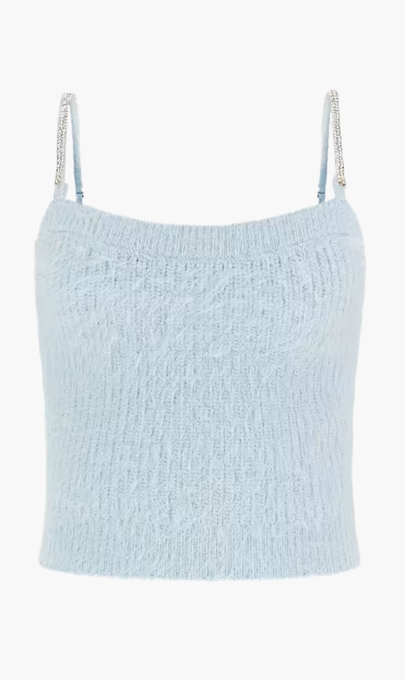 

Guess Blue Keyla Sweater Bralette for Women | The Deal Outlet