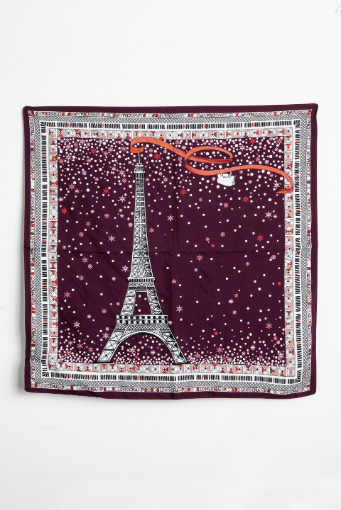 

Longchamp Tour Eiffel Mistletoe Silk Scarf