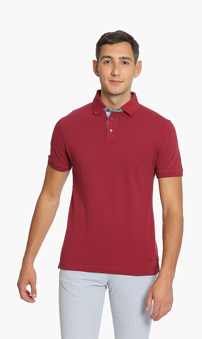 

Hackett London Mix Woven Trim Slim Fit Polo Shirt