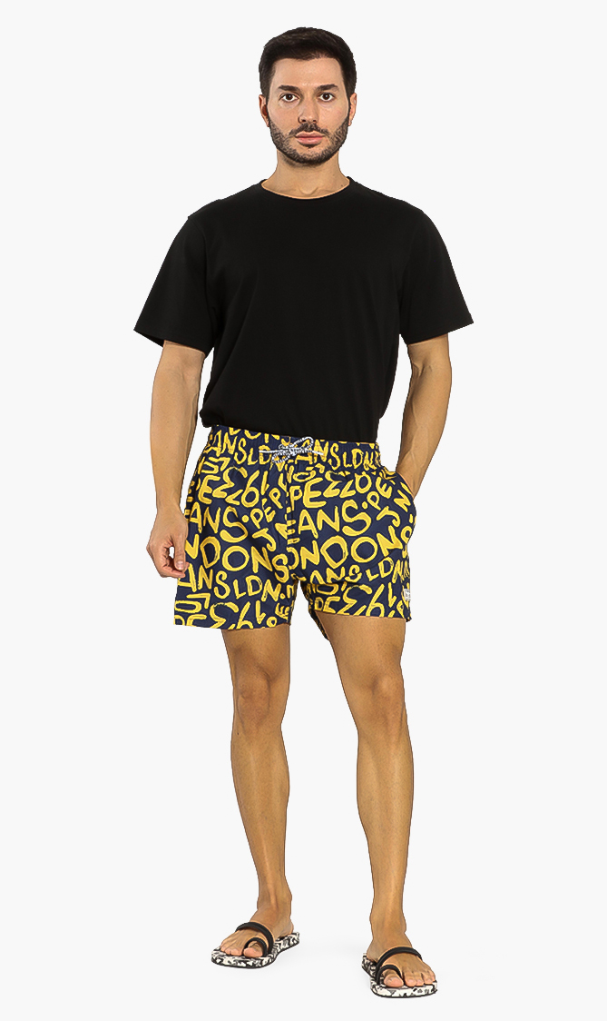 

Pepe Jeans Ken Logo Print Swim Shorts