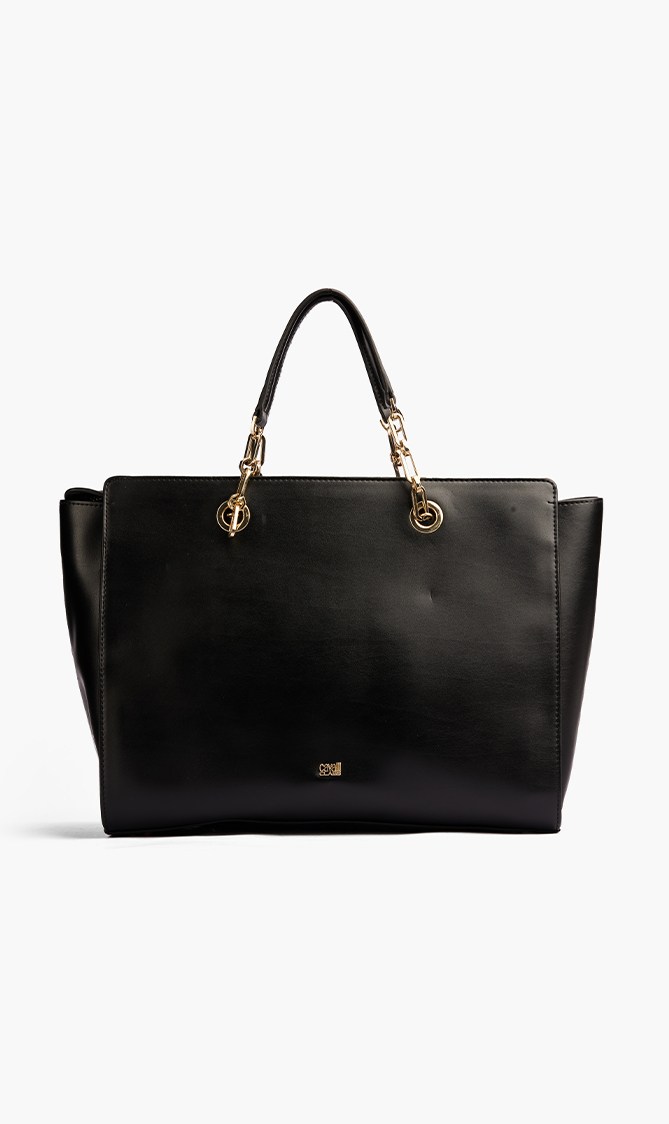 

Cavalli Class Elisabeth Leather Stitched Tote Bag