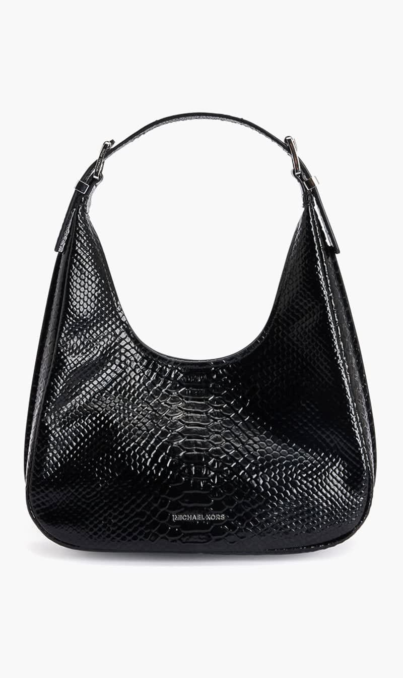 Black Nolita Small Embossed Hobo Shoulder Bag for Women