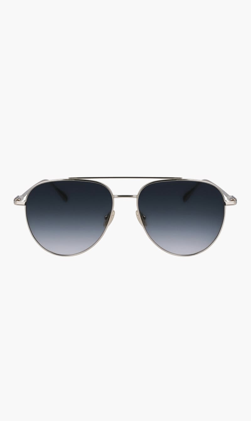 Grey Ferragamo Blue Aviator Sunglasses for Men