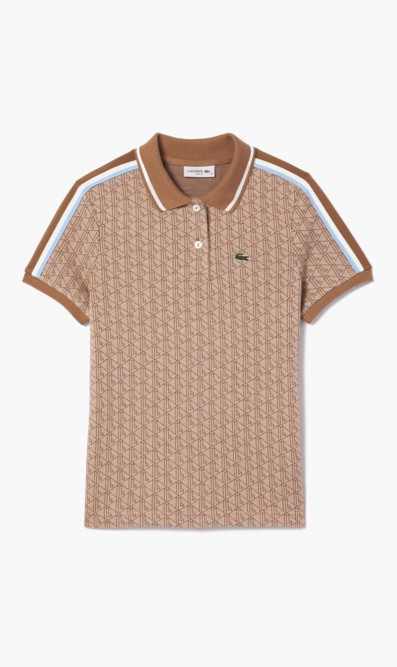 

Lacoste Beige Ribbed Collar Shirt for Women | The Deal Outlet