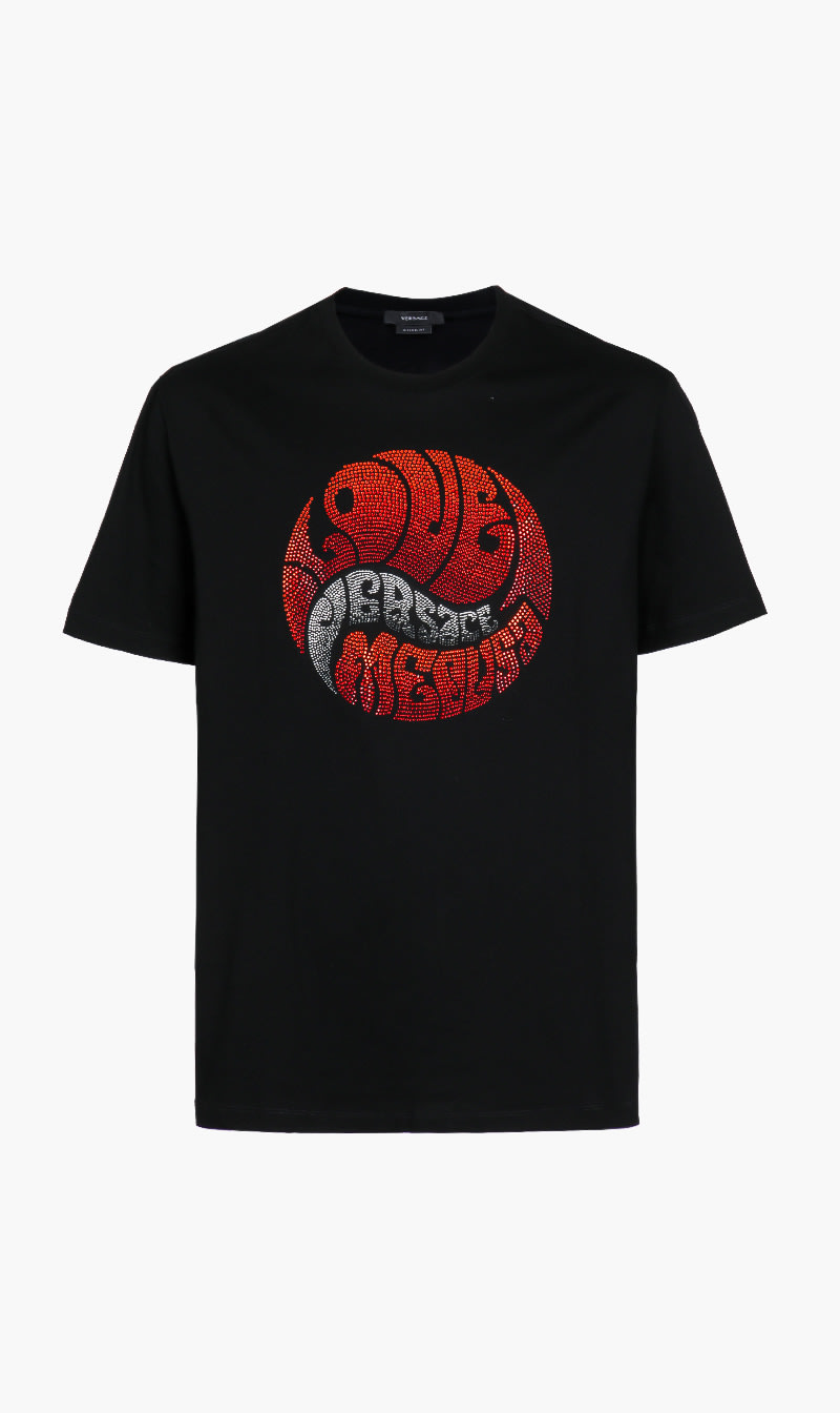 

Crystal Embellished Logo T-shirt, Black