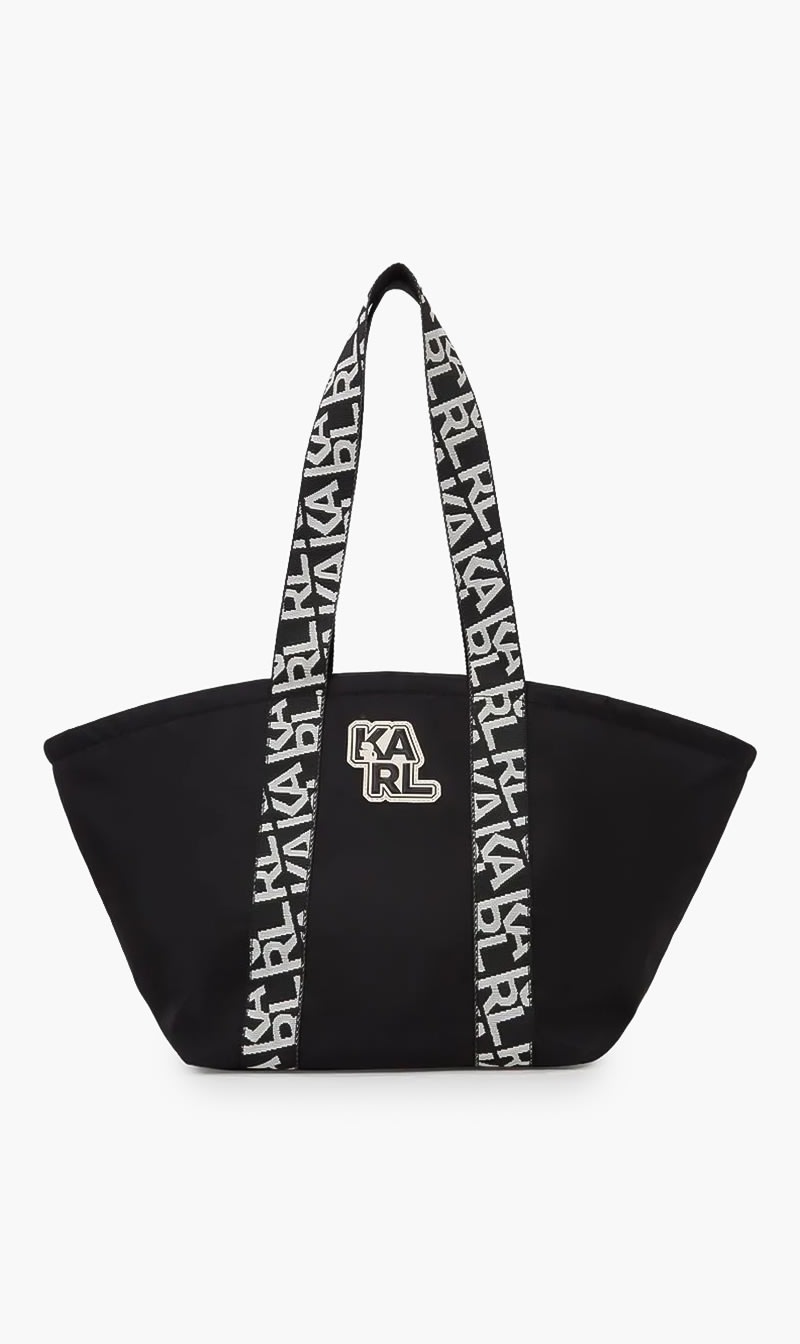 

Karl Lagerfeld Black K Athleisure Nylon Tote Bag for Women | The Deal Outlet