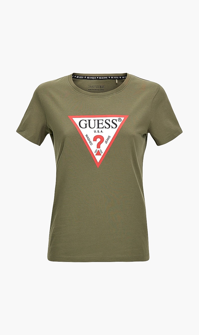 

Guess Green Classic Logo Top for Women | The Deal Outlet